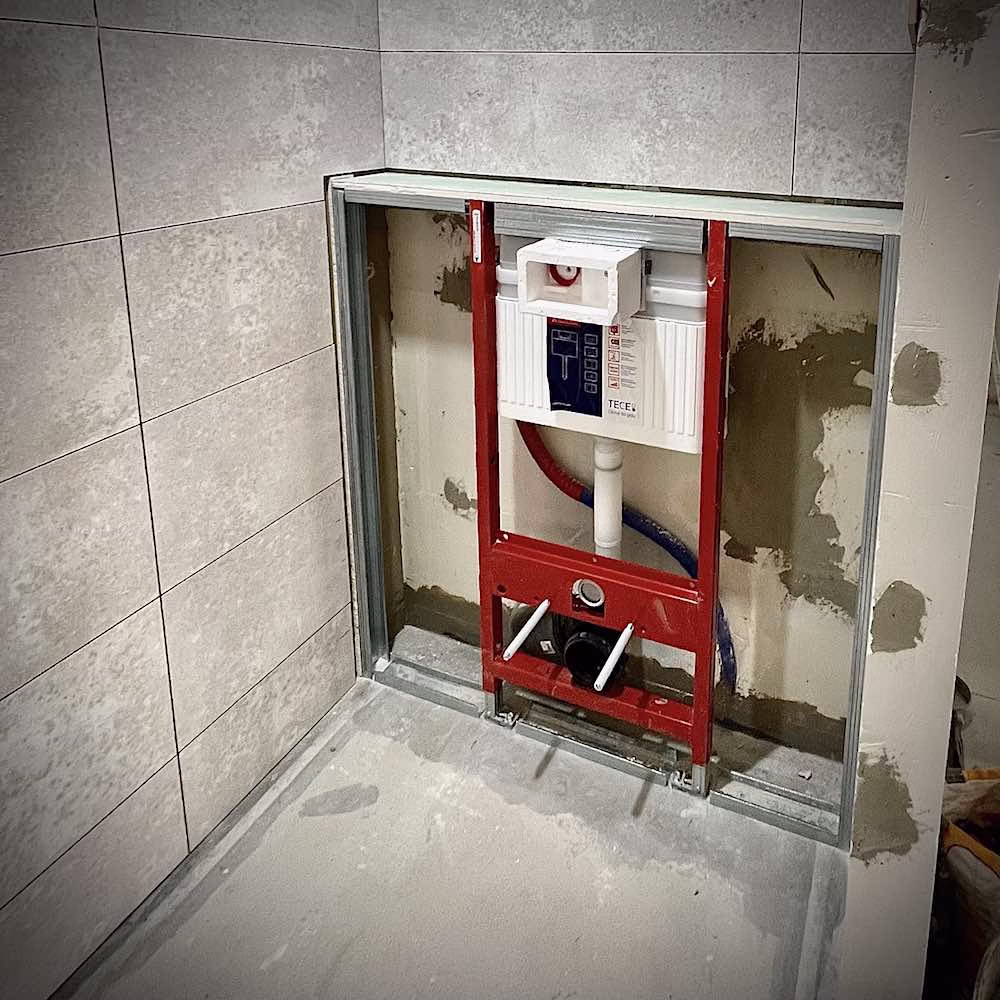 Przygotowanie pod zabudowę stelaża TECE