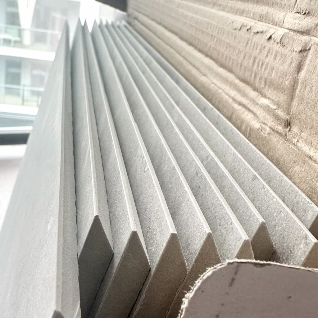 Przygotowane płytki, poszlifowane na 45 stopni